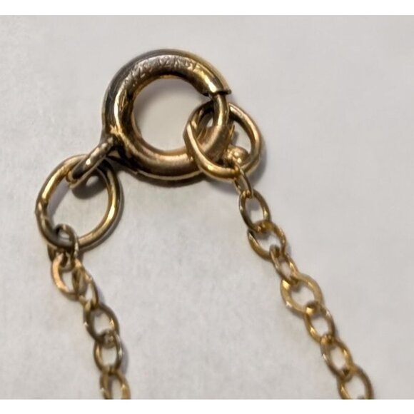 Vintage 12K Gold Filled Pendant Necklace Blue Turquoise Floral by Beverly Lucero - Picture 7 of 16